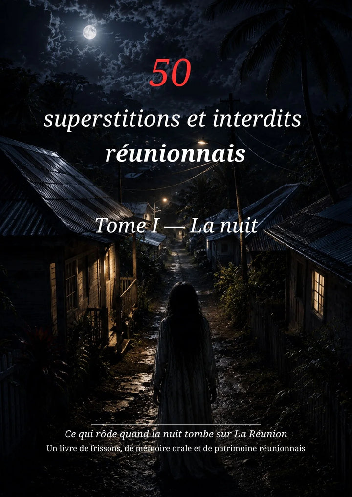 Couverture du livre 50 Superstitions et interdits réunionnais — Tome I : La nuit