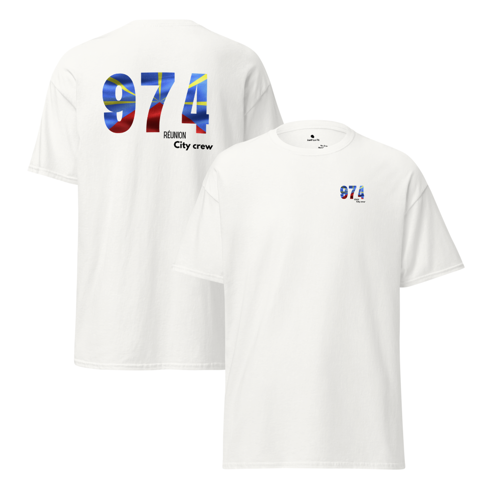 T-shirt Peï " 974 Île de La Réunion" 100% coton