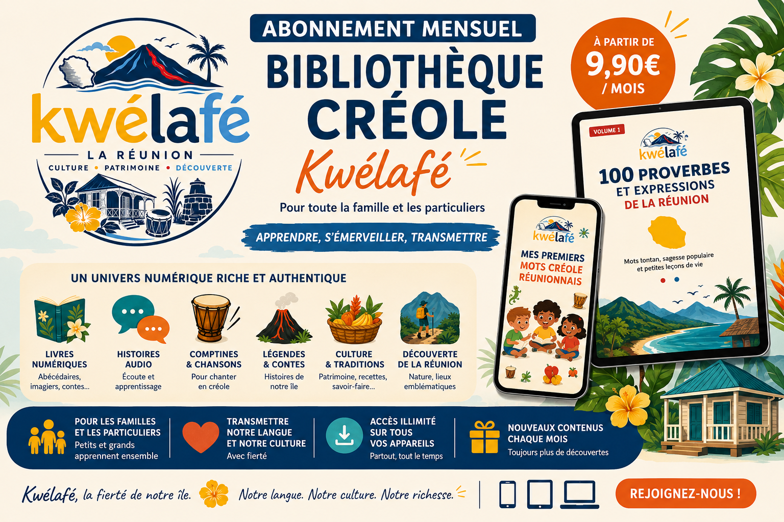Abonnement Bibliothèque créole Kwelafé
