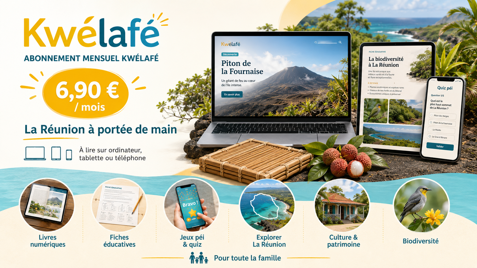 Abonnement Bibliothèque créole Kwelafé